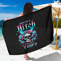 Butterfly Skull Sarong Yes I'm Bitch But Not Your - Wonder Print Shop