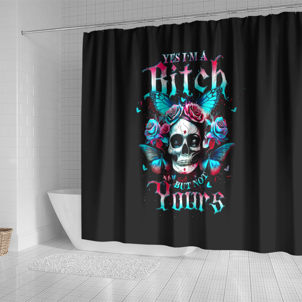 butterfly-skull-shower-curtain-yes-im-bitch-but-not-your
