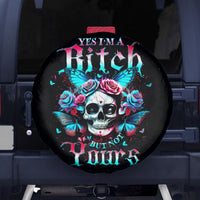 Butterfly Skull Spare Tire Cover Yes I'm Bitch But Not Your - Wonder Print Shop