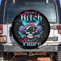 Butterfly Skull Spare Tire Cover Yes I'm Bitch But Not Your - Wonder Print Shop