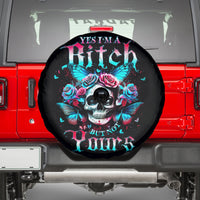 Butterfly Skull Spare Tire Cover Yes I'm Bitch But Not Your - Wonder Print Shop
