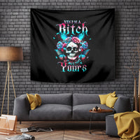 Butterfly Skull Tapestry Yes I'm Bitch But Not Your - Wonder Print Shop