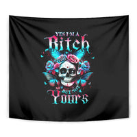 Butterfly Skull Tapestry Yes I'm Bitch But Not Your - Wonder Print Shop
