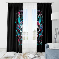 Butterfly Skull Window Curtain Yes I'm Bitch But Not Your - Wonder Print Shop