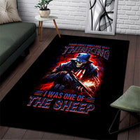 Soldier Skull Area Rug Your First Mistake Was Thinking I Was One Of The Sheep - Wonder Print Shop