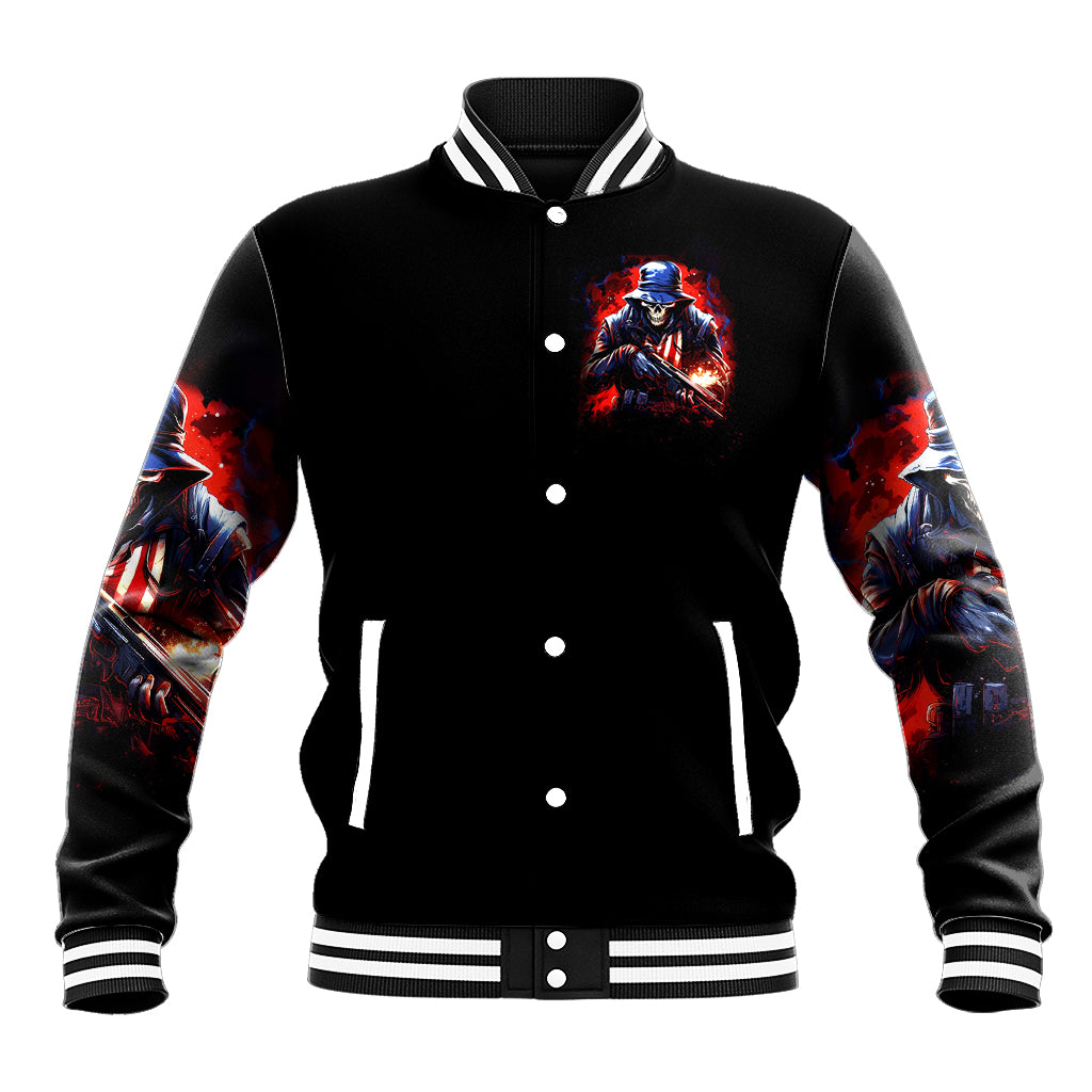 Soldier Skull Baseball Jacket Your First Mistake Was Thinking I Was One Of The Sheep - Wonder Print Shop