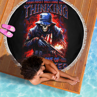 Soldier Skull Beach Blanket Your First Mistake Was Thinking I Was One Of The Sheep - Wonder Print Shop