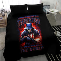 Soldier Skull Bedding Set Your First Mistake Was Thinking I Was One Of The Sheep - Wonder Print Shop