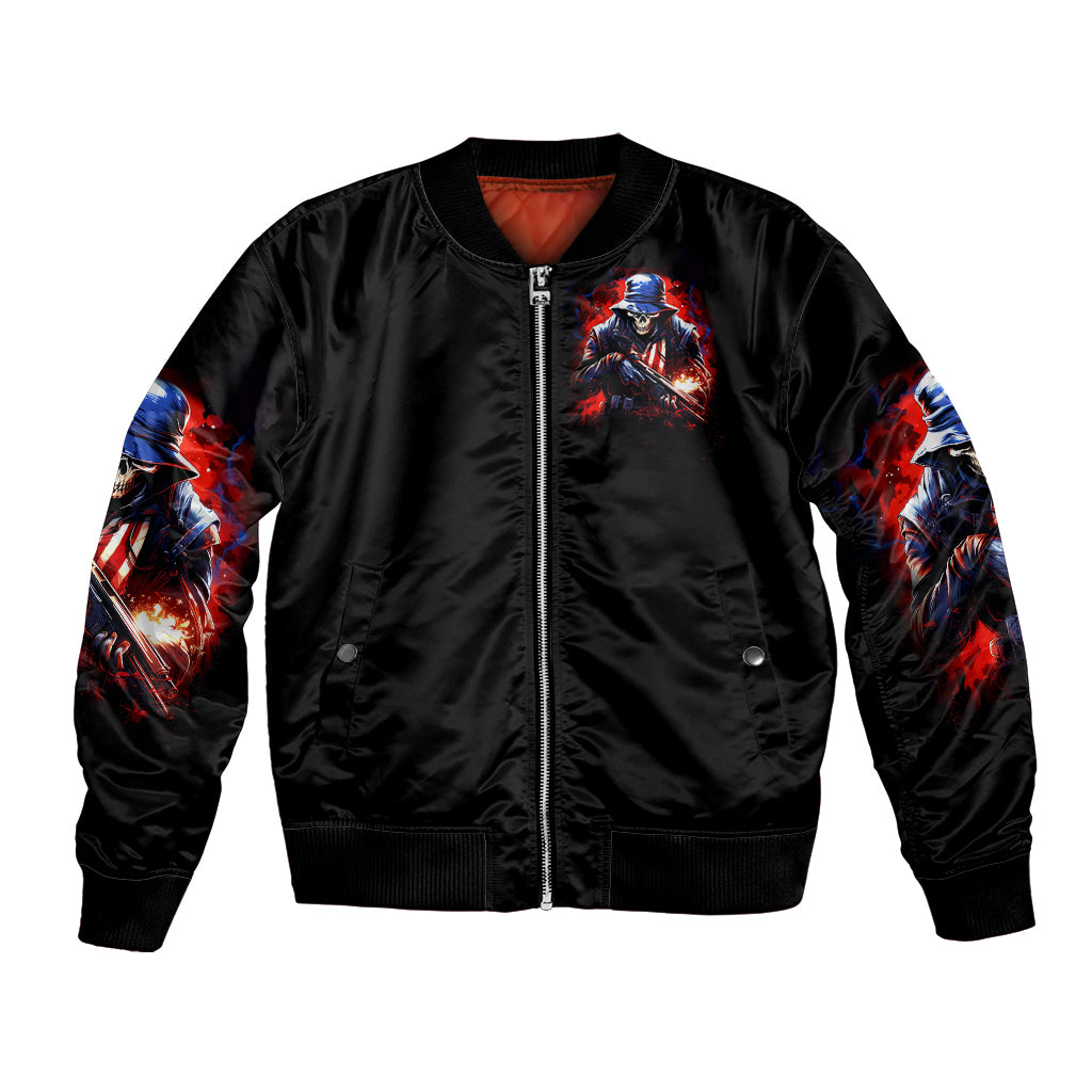 Soldier Skull Bomber Jacket Your First Mistake Was Thinking I Was One Of The Sheep - Wonder Print Shop