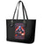 Soldier Skull Leather Tote Bag Your First Mistake Was Thinking I Was One Of The Sheep - Wonder Print Shop