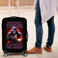 Soldier Skull Luggage Cover Your First Mistake Was Thinking I Was One Of The Sheep - Wonder Print Shop
