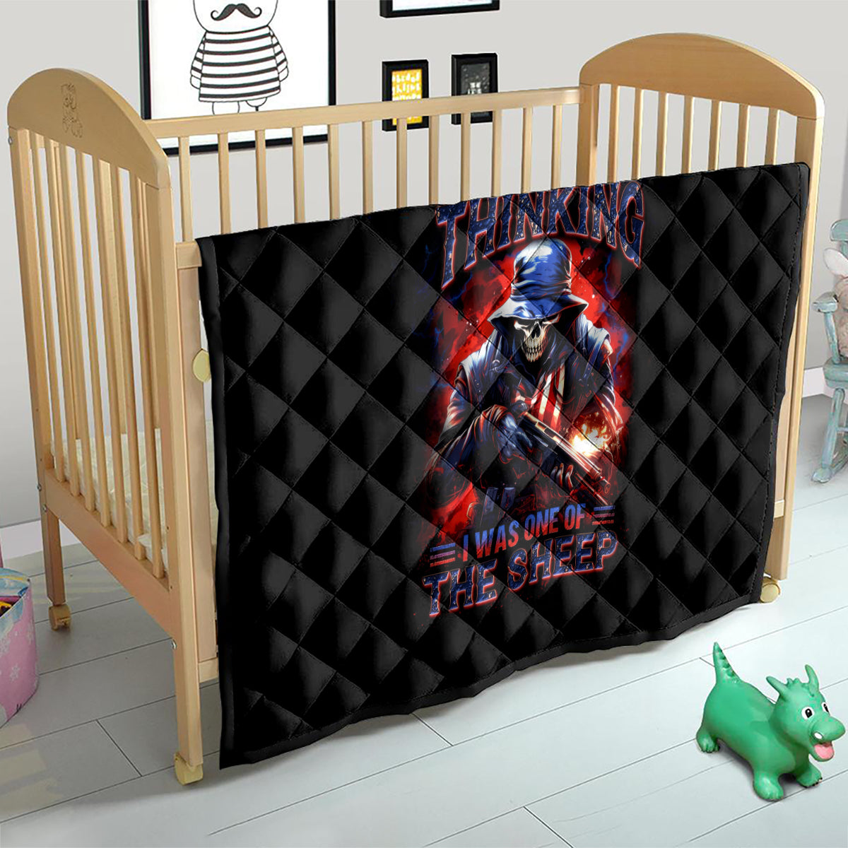 Soldier Skull Quilt Your First Mistake Was Thinking I Was One Of The Sheep - Wonder Print Shop