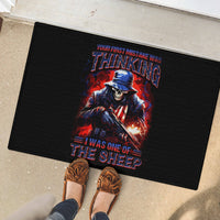 Soldier Skull Rubber Doormat Your First Mistake Was Thinking I Was One Of The Sheep - Wonder Print Shop