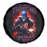 Soldier Skull Spare Tire Cover Your First Mistake Was Thinking I Was One Of The Sheep - Wonder Print Shop