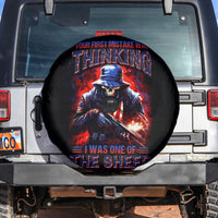 Soldier Skull Spare Tire Cover Your First Mistake Was Thinking I Was One Of The Sheep - Wonder Print Shop