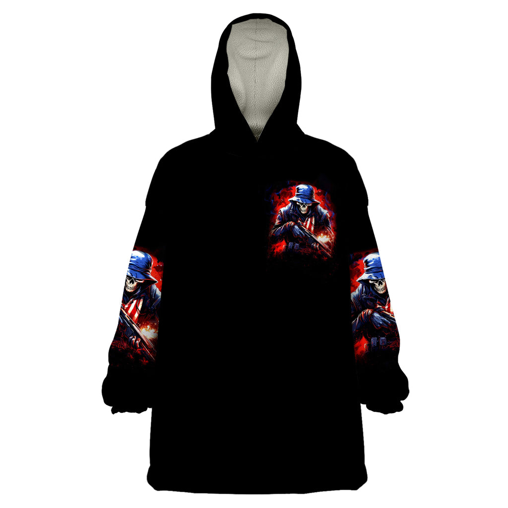 Soldier Skull Wearable Blanket Hoodie Your First Mistake Was Thinking I Was One Of The Sheep - Wonder Print Shop