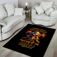 Fire Gun Skull Area Rug Your First Mistake Was Thinking I Was One Of The Sheep - Wonder Print Shop