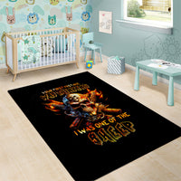 Fire Gun Skull Area Rug Your First Mistake Was Thinking I Was One Of The Sheep - Wonder Print Shop