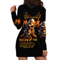 Fire Gun Skull Hoodie Dress Your First Mistake Was Thinking I Was One Of The Sheep - Wonder Print Shop