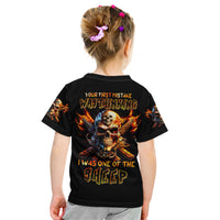 Fire Gun Skull Kid T Shirt Your First Mistake Was Thinking I Was One Of The Sheep - Wonder Print Shop