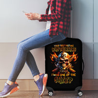 Fire Gun Skull Luggage Cover Your First Mistake Was Thinking I Was One Of The Sheep - Wonder Print Shop