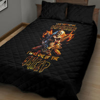 Fire Gun Skull Quilt Bed Set Your First Mistake Was Thinking I Was One Of The Sheep - Wonder Print Shop