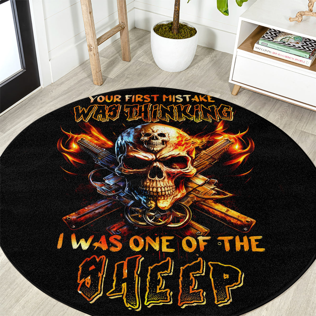 fire-gun-skull-round-carpet-your-first-mistake-was-thinking-i-was-one-of-the-sheep