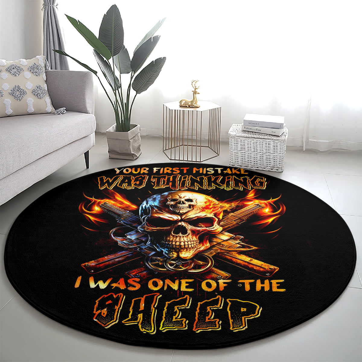 fire-gun-skull-round-carpet-your-first-mistake-was-thinking-i-was-one-of-the-sheep