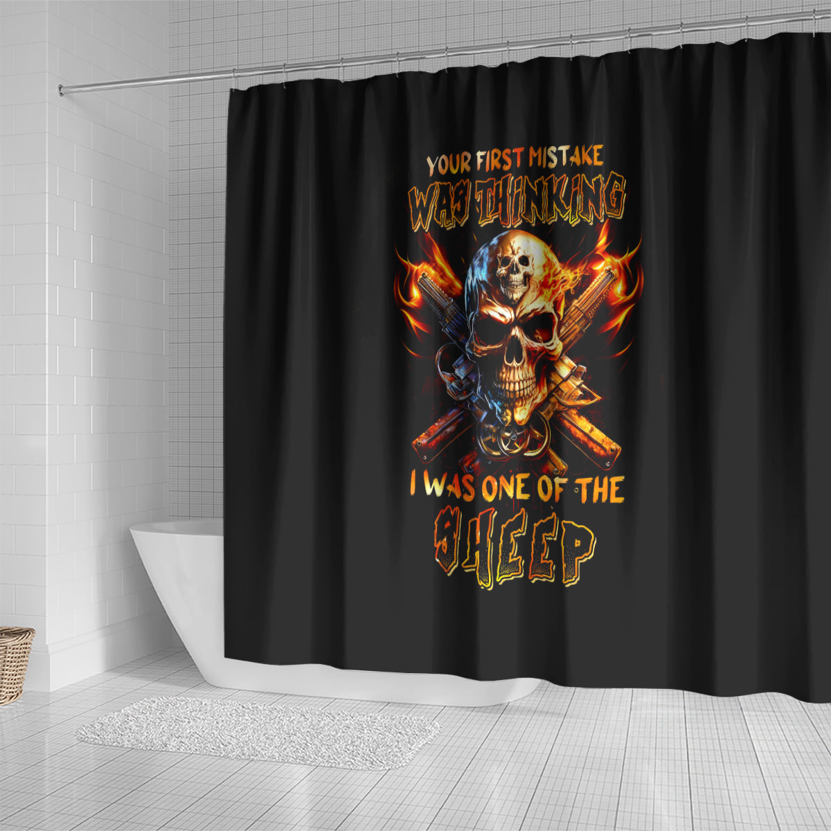 fire-gun-skull-shower-curtain-your-first-mistake-was-thinking-i-was-one-of-the-sheep