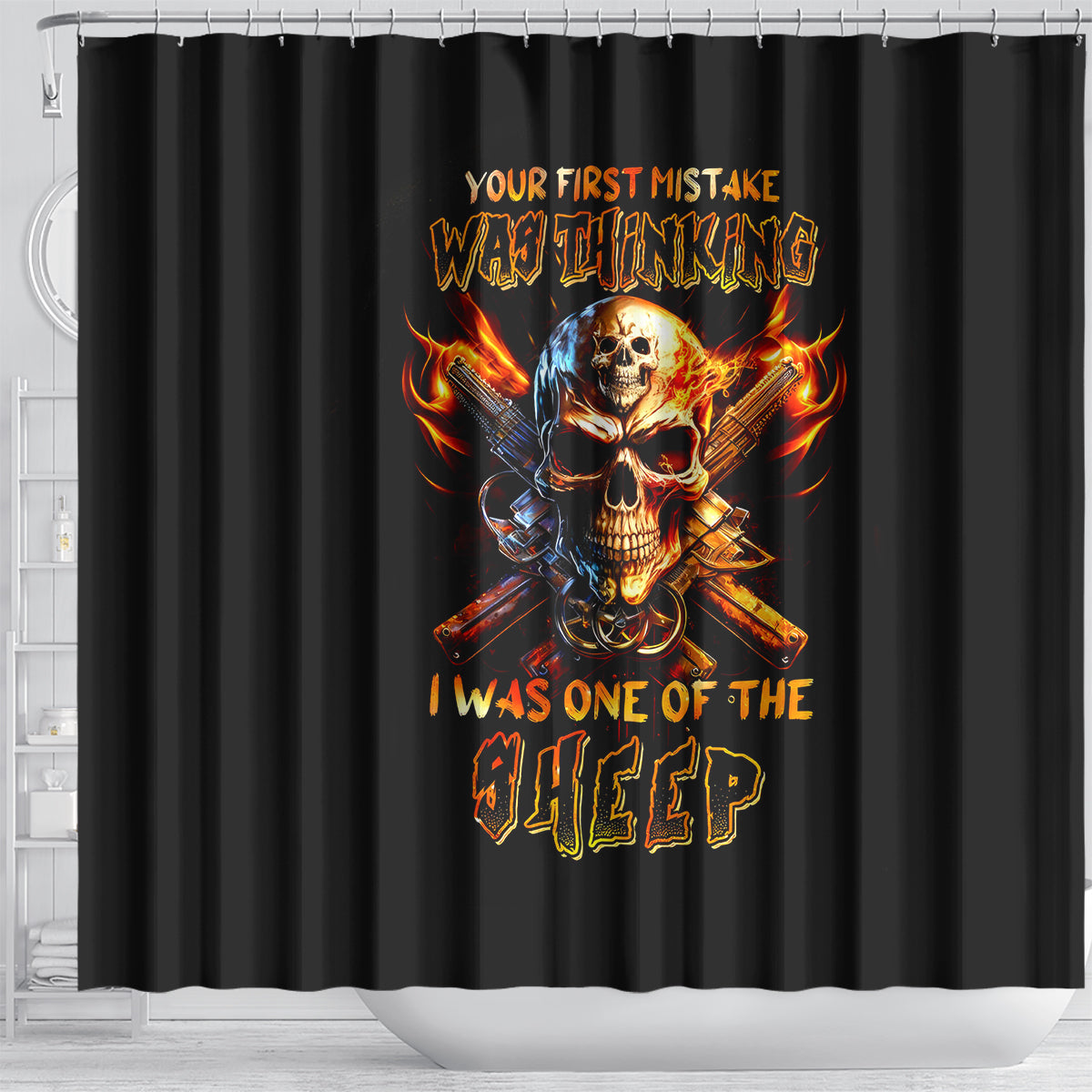 fire-gun-skull-shower-curtain-your-first-mistake-was-thinking-i-was-one-of-the-sheep