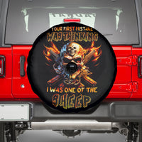Fire Gun Skull Spare Tire Cover Your First Mistake Was Thinking I Was One Of The Sheep - Wonder Print Shop