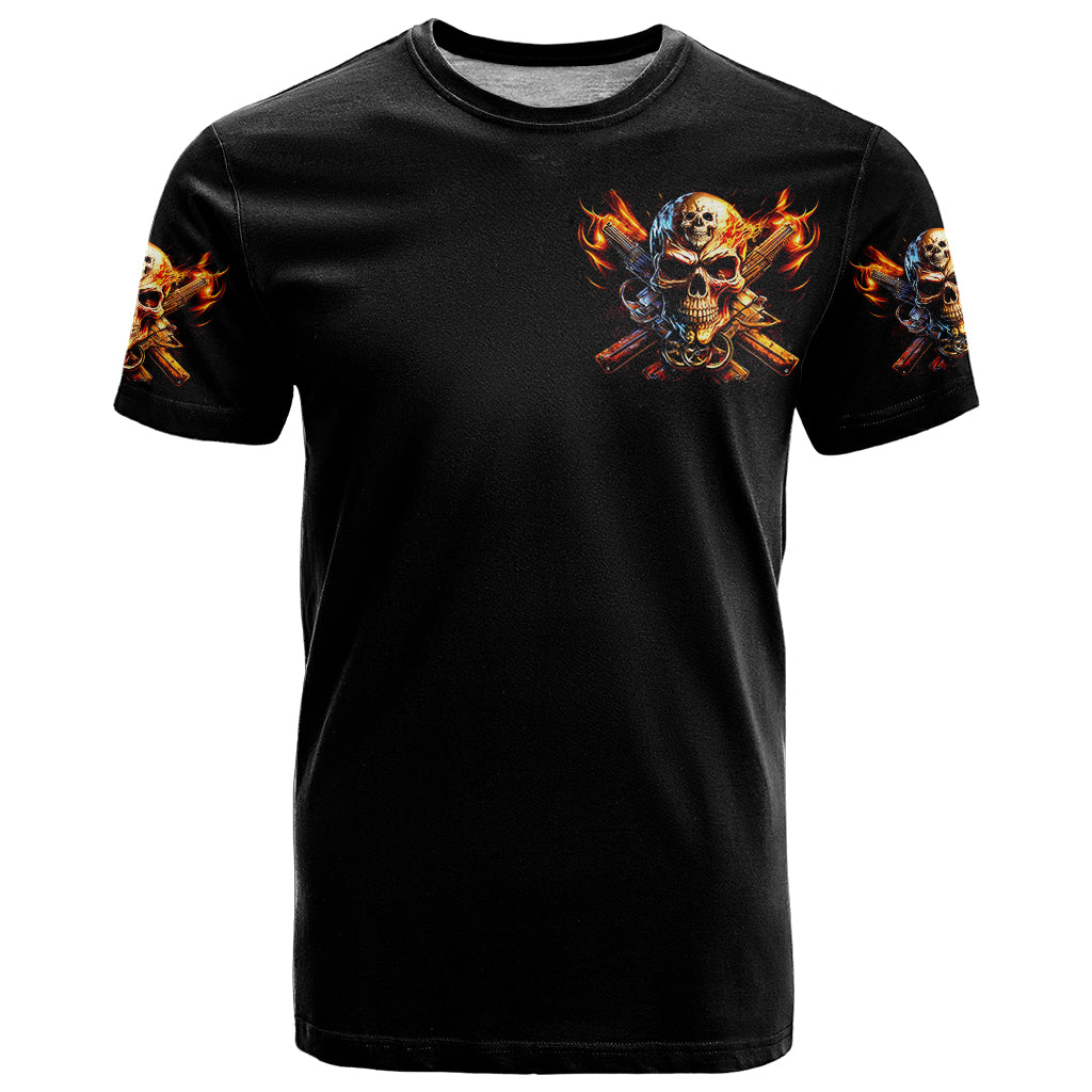 Fire Gun Skull T Shirt Your First Mistake Was Thinking I Was One Of The Sheep - Wonder Print Shop