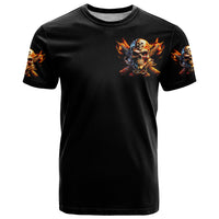 Fire Gun Skull T Shirt Your First Mistake Was Thinking I Was One Of The Sheep - Wonder Print Shop