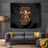 Fire Gun Skull Tapestry Your First Mistake Was Thinking I Was One Of The Sheep - Wonder Print Shop