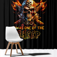 Fire Gun Skull Window Curtain Your First Mistake Was Thinking I Was One Of The Sheep - Wonder Print Shop