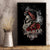 Girl Skull Canvas Wall Art Zero Fucking Given - Wonder Print Shop