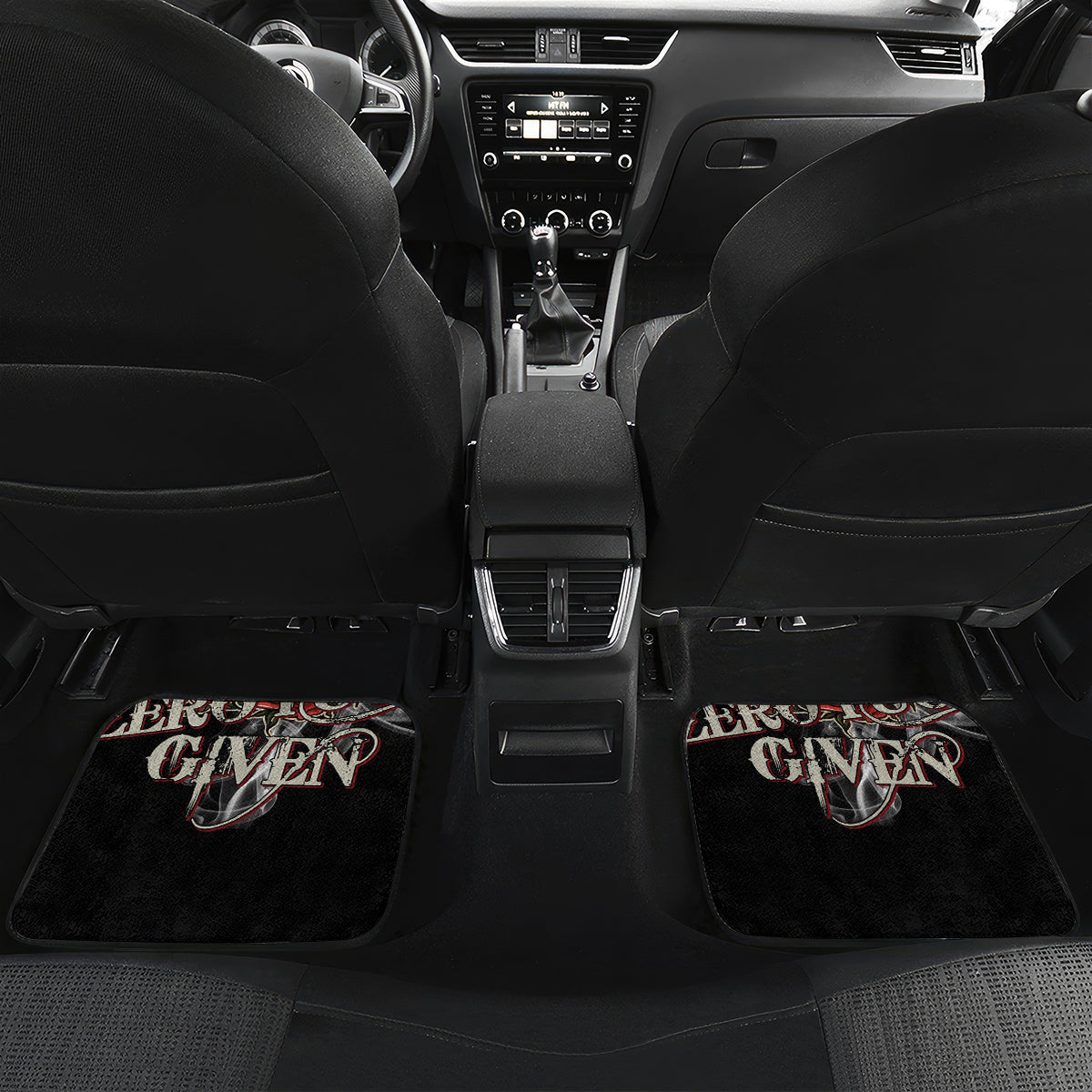 Girl Skull Car Mats Zero Fucking Given - Wonder Print Shop