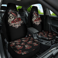 Girl Skull Car Seat Cover Zero Fucking Given - Wonder Print Shop