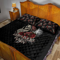 Girl Skull Quilt Bed Set Zero Fucking Given - Wonder Print Shop