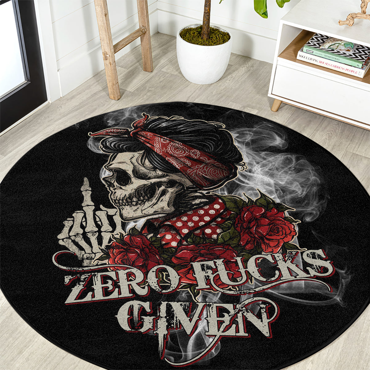 girl-skull-round-carpet-zero-fucking-given