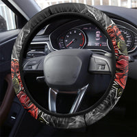 Girl Skull Steering Wheel Cover Zero Fucking Given - Wonder Print Shop