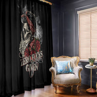 Girl Skull Window Curtain Zero Fucking Given - Wonder Print Shop