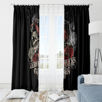 Girl Skull Window Curtain Zero Fucking Given - Wonder Print Shop