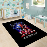 American Skull Area Rug American Live It Love It Or Get The Hell Out - Wonder Print Shop