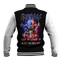 American Skull Baseball Jacket American Live It Love It Or Get The Hell Out - Wonder Print Shop