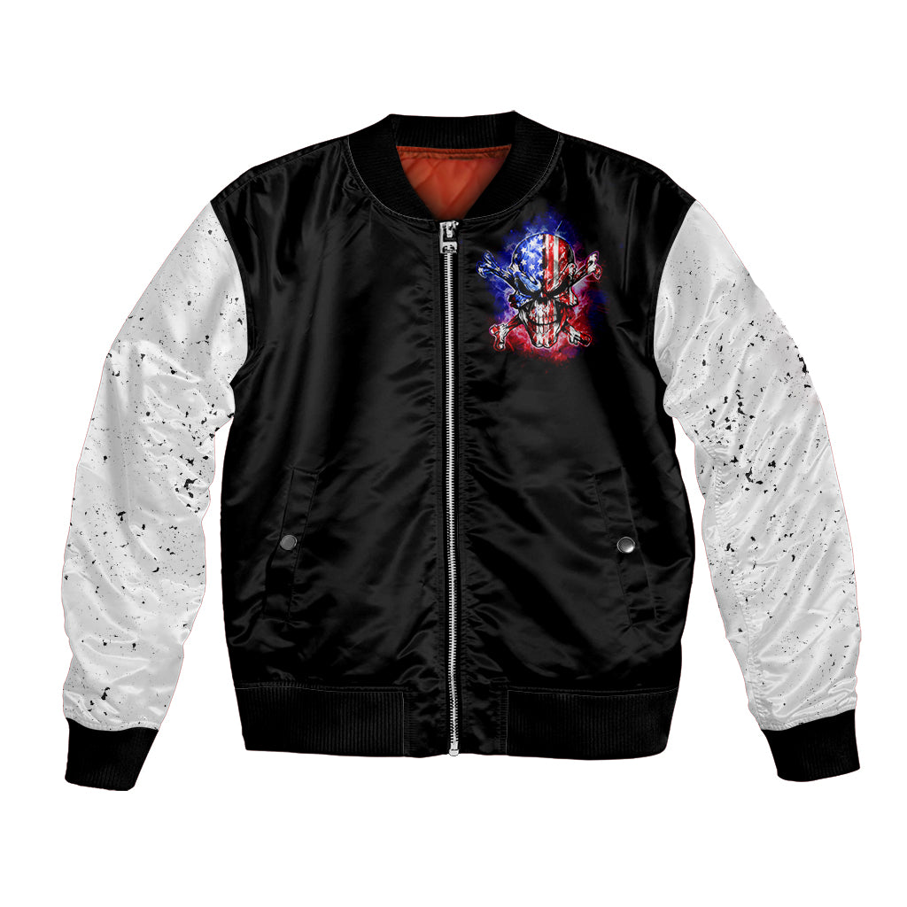 American Skull Bomber Jacket American Live It Love It Or Get The Hell Out - Wonder Print Shop