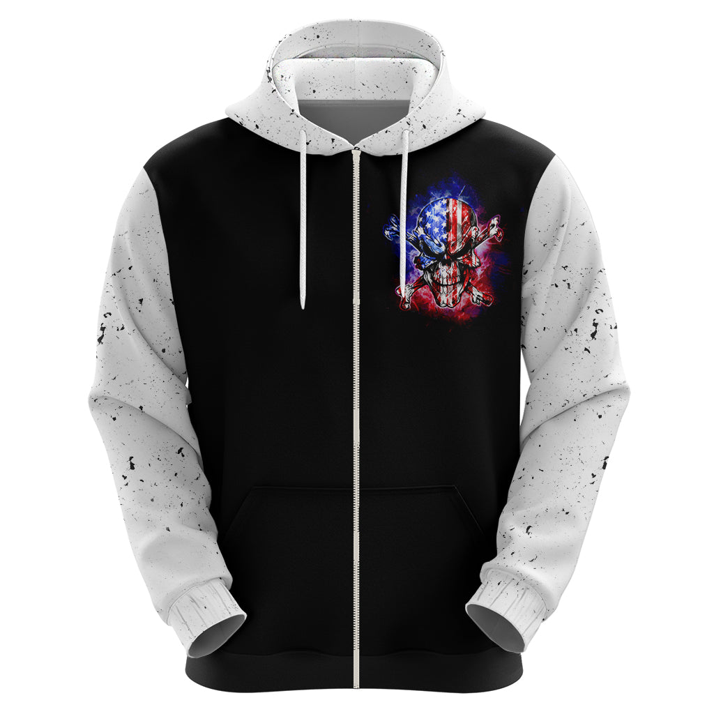 American Skull Hoodie American Live It Love It Or Get The Hell Out - Wonder Print Shop