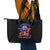 American Skull Leather Tote Bag American Live It Love It Or Get The Hell Out - Wonder Print Shop