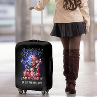 American Skull Luggage Cover American Live It Love It Or Get The Hell Out - Wonder Print Shop