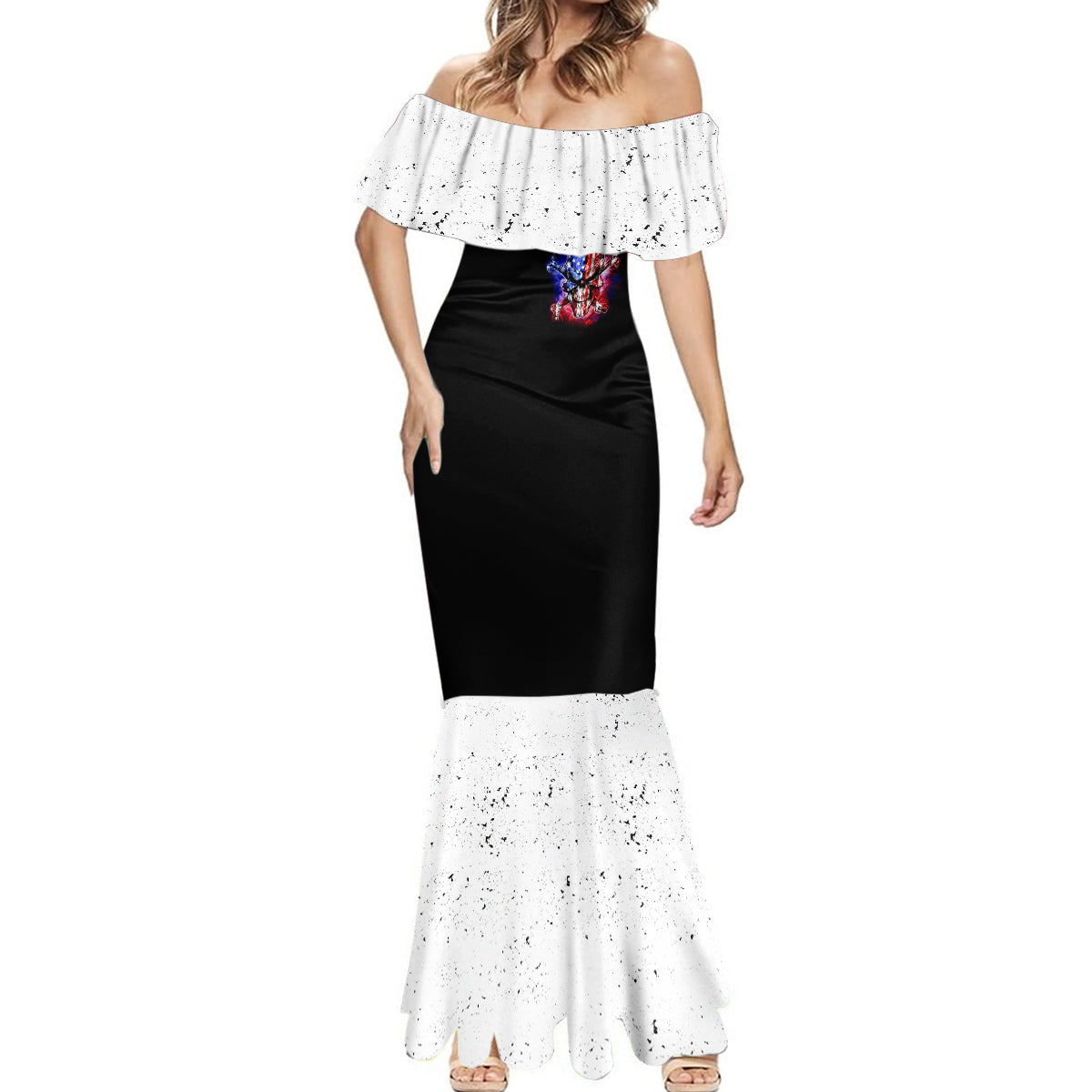 American Skull Mermaid Dress American Live It Love It Or Get The Hell Out - Wonder Print Shop